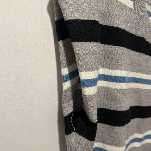 The Noah Muscle Tank Sweater by Maeve size S Stripes Blue Black White - Picture 5 of 8